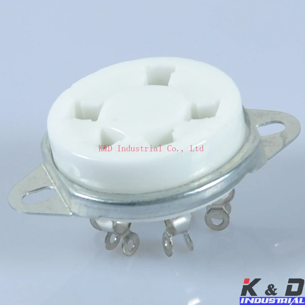

5PCS 5Pin Silver Ceramic Tube Socket for 807 Valve Top