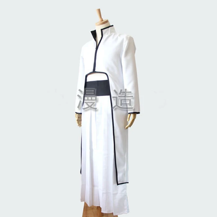 Cosplay&Ware [7]Anime Bleach Ulquiorra Cifer Cosplay Costume Full Set White Kendo Kimono Cloak Pants Belt Halloween Costumes -Cosplay&Ware anime Shop