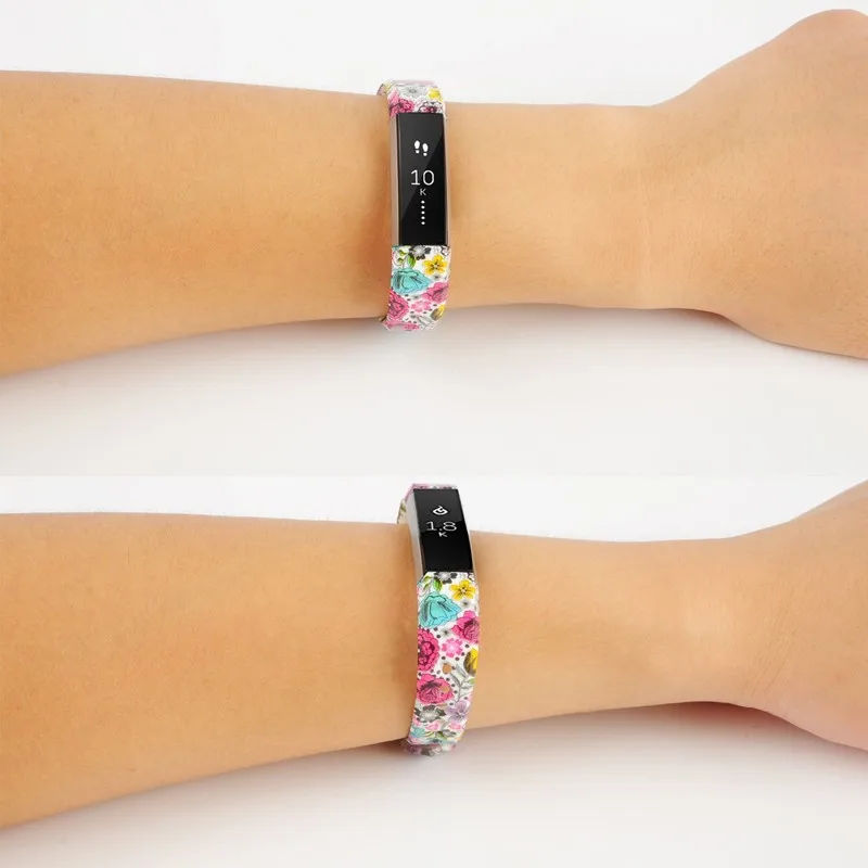 Patterns Large & Small Silicone Fitbit Alta Wristbands Sports Smart DIY Watch Bands Bracelet Strap Replacement in 20 Colors (65)