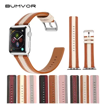 

genuine leather watch accessories for apple watch strap 40mm 38mm brown apple watch band 44mm 42mm iwatch 5 bracelet cortical