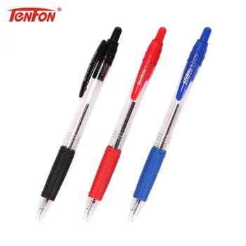

TENFON 1PC 3 Color Ballpoint Pens Transparent Ball Pen Plastic Signature Pen Stationery Office School Supplies B-578