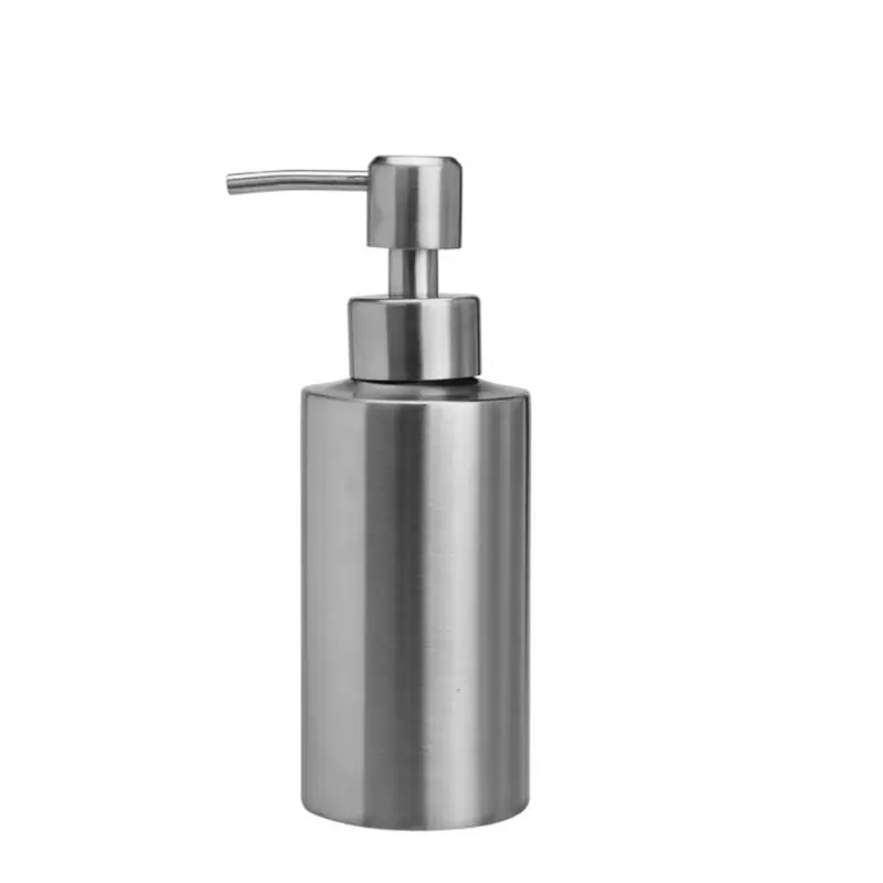 Silver 250ml Насоса из нержавеющей стали Мыло Лосьон Диспенсер для шампуня бутылка жидкости для электронных сигарет пены Ванная комната - Цвет: Silver 250ml
