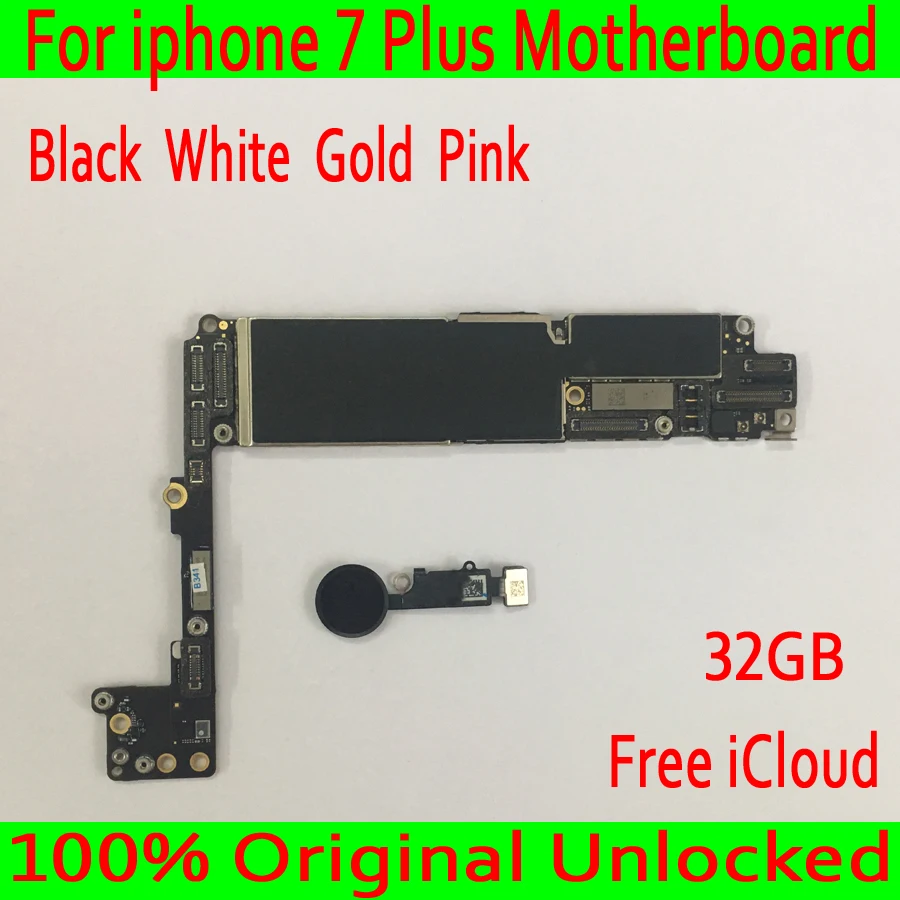 

32GB for iphone 7 Plus Motherboard with Touch ID,Original unlocked for iphone 7 Plus Logic board +Free iCloud ,Free Shipping