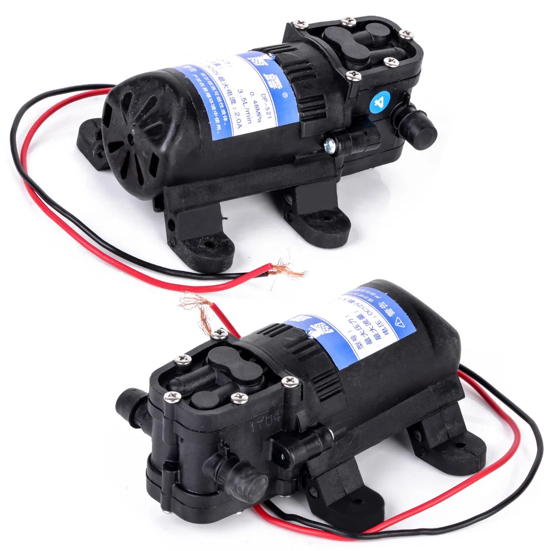 Durable DC 12V 70PSI 3.5L/min Agricultural Electric Water Pump Black Micro High Pressure Diaphragm Water Sprayer Car Wash 12 V