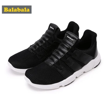 

Balabala Boys Girls Slip-on Lace-up Sneakers Children Kids Toddler Breathable Lightweight Anti-slip Running Shoes for Spring