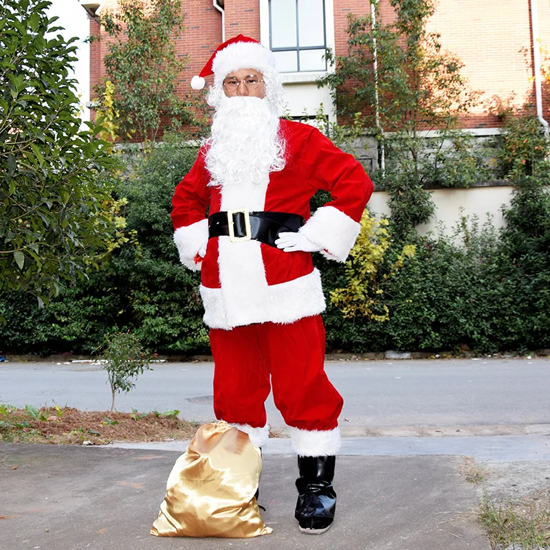 

Santa Claus Costume for Adults Men Women Christmas Carnival Cosplay Red Plus Size Suit adult Fancy Costumes Party full set
