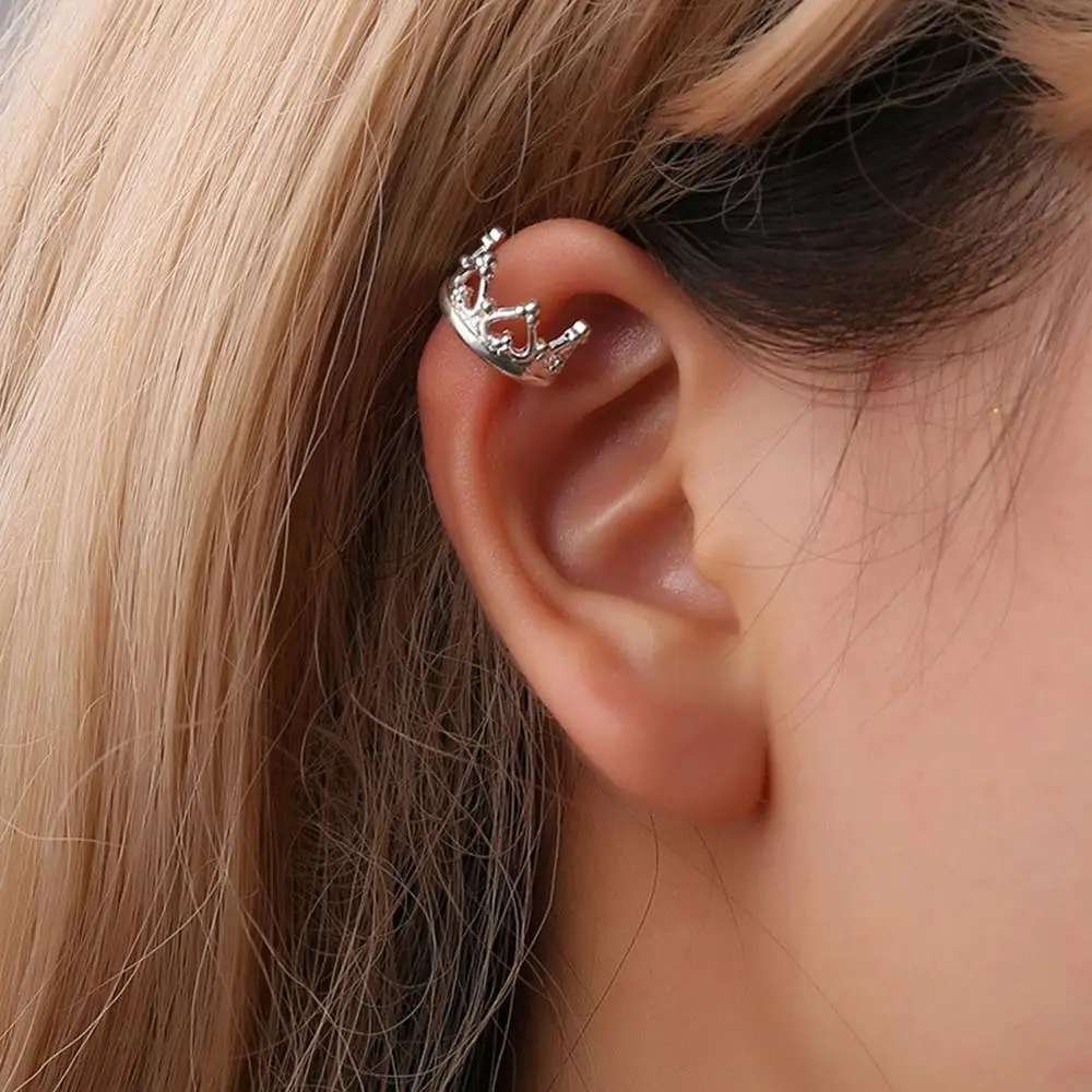 Cuff Punk Stud  Wrap line Clip Ear Cartilage Jewelry Fashion Women's Men Earring 