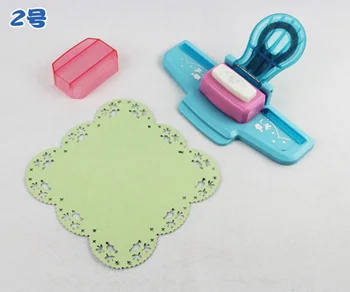 

free ship embossing punch set (1pc border punch+1pc edge lace punch assistant) furadores borda gigante alavanca punches