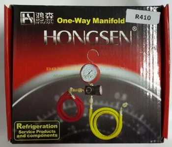 

Hvac 1-way Manifold gauge HS-470A-R410 Single Gauge For R410 With 2pcs High Pressure Hose