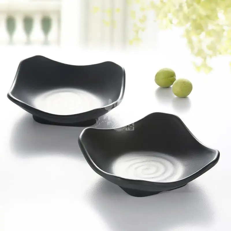 European plastic Melamine gravy boat soy saucer condiment dishes sauce plates restaurant