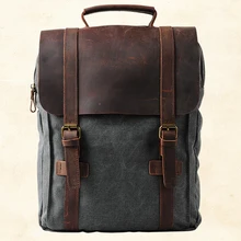 Модный мужской рюкзак кожаный военный холщовый рюкзак мужской рюкзак wo мужской школьный рюкзак школьная сумка рюкзак mochila