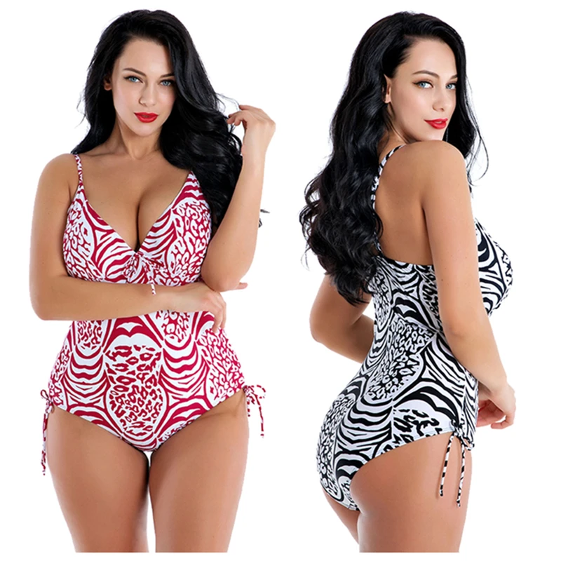 

2019 Plus Size Swimwear Women Swimsuit One Piece Sexy Bathers Push Up Bathing Suit Large Monokini May Female Beach Swimming Suit