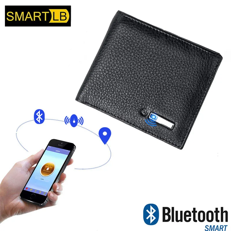 Smart Wallet Men Genuine Leather High Quality Anti Lost Intelligent Bluetooth Purse Male font b Card
