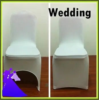 

100pcs white Lycra chair cover with arch for hotel/wedding party decoration made in China Factory FREE SHIPPING