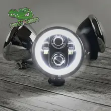 5,75 дюймов Высокое качество мотоциклетный налобный фонарь Универсальный поплавок Чоппер винтажный мотоциклетный передний светильник дальний светильник на заказ светодиодный налобный светильник