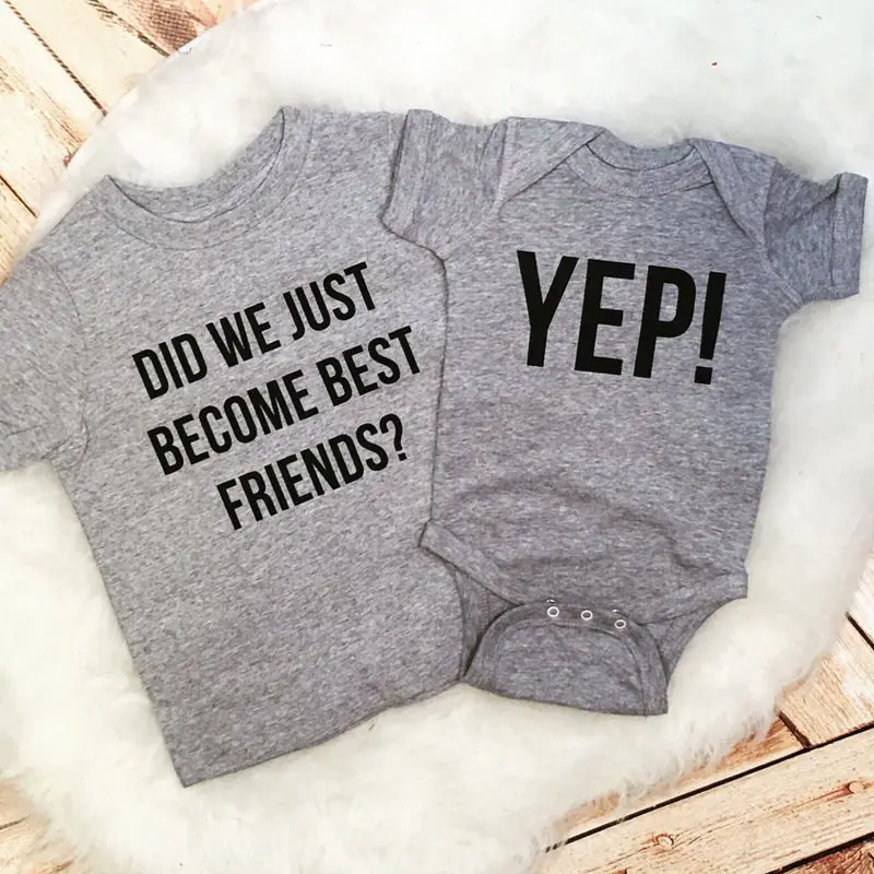 Family Matching Outfits For Brothers Toddler Kids Boy T shirt Tops Baby