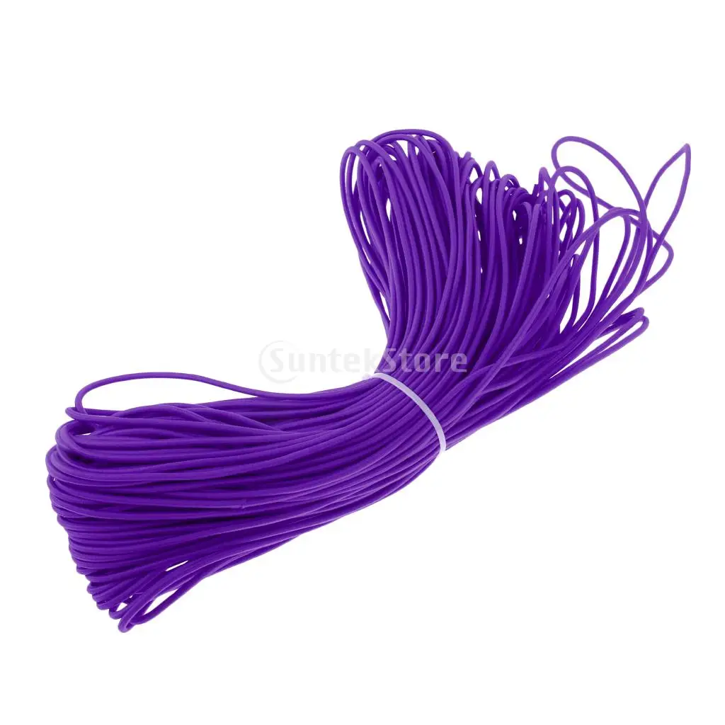 3mm x 0.5/1/2/5/10/20/30/50/100m Elastic Bungee Rope Shock Cord Tie Down Kayak Canoe Boat Trailer Purple/Rose