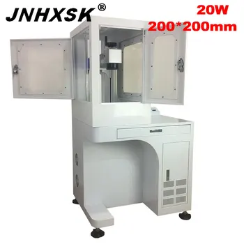 

JNHXSK 20W 200x200mm cabinet fiber laser marking machine Raycus/MAX laser source for stainless steel CNC CO2