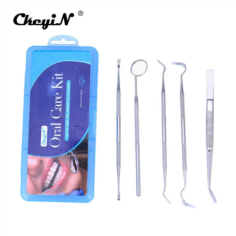 Buy 5pcs Dentist Tool Kit Stainless Steel Tarter