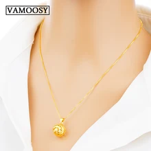 Vintage Dubai 24K Gold Cutout Lantern Pendant Round Ball Pendant& Necklaces for women Accessories(without chain