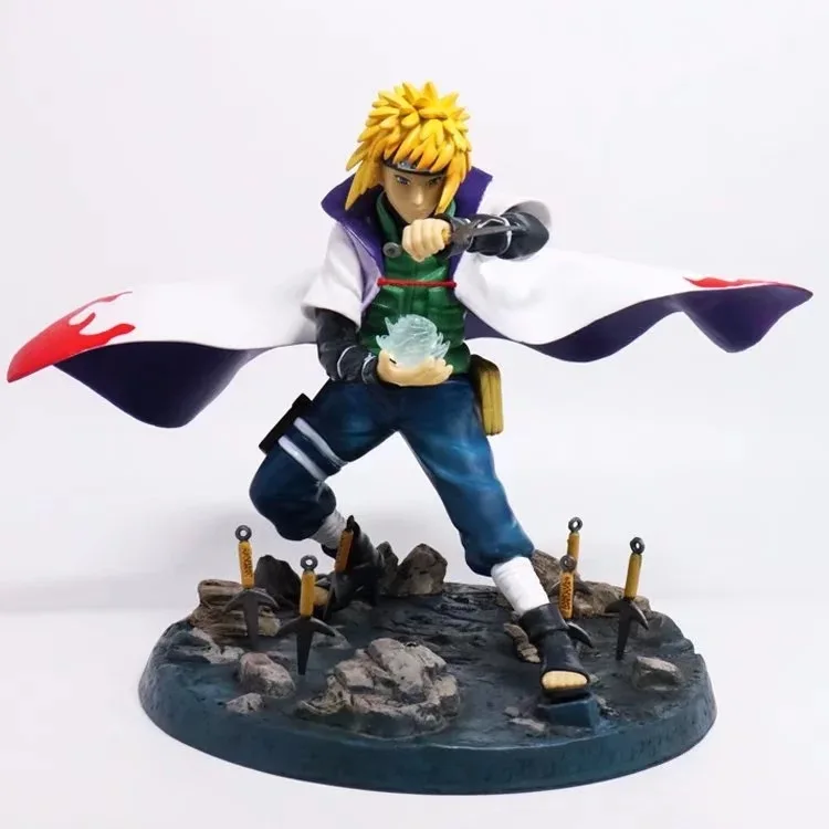 

Anime Naruto shippuden minato namikaze Fourth Hokage PVC Action Figure Resin Collection Model Toy Gifts
