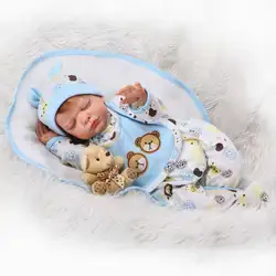 Reborn мальчик куклы npk 50 см силиконовые куклы для новорожденных и малышей Настоящее Спящая новорожденных для детей подарок на день рождения