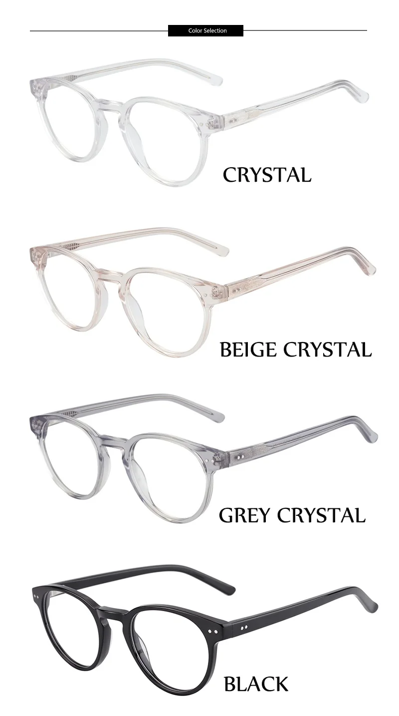 Kirka Transparent Glasses Women Frames Eyeglass Round Glasses Transparent Myopia Glasses Circle Spectacle Frames For Women