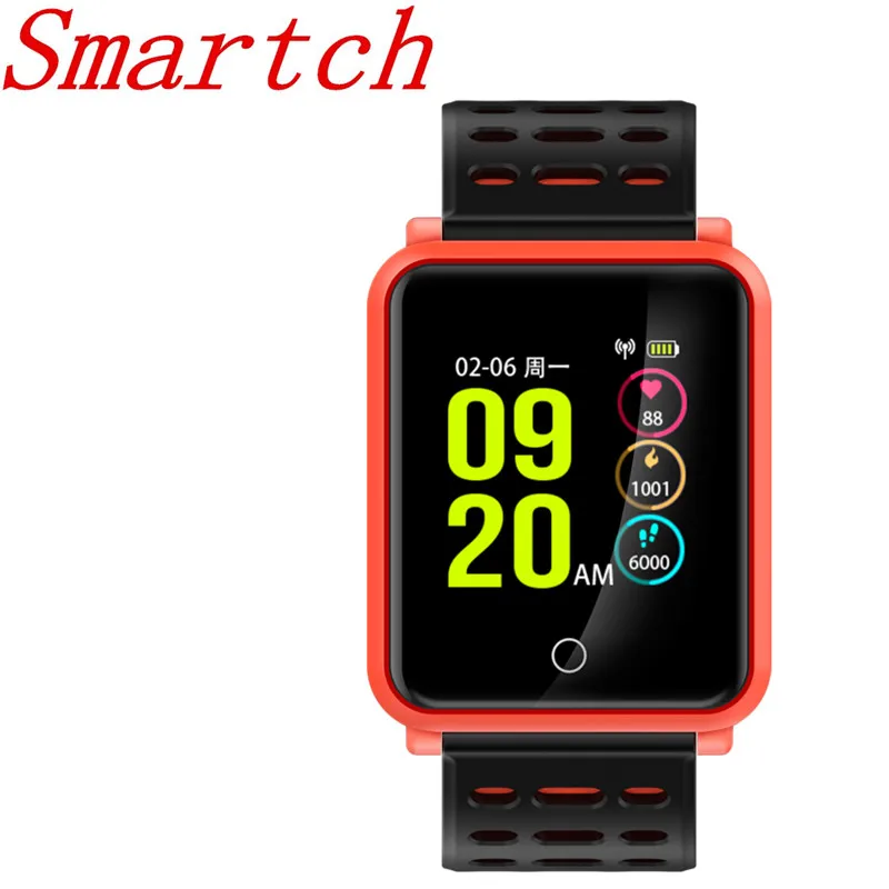 

Smartch 2018 Smart Wristband N88 Color LCD Screen Smart Bracelet Pedometer Blood Pressure Heart Rate Monitor IP67 Waterproof