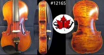 

High-end hand-made Tiger professional grade Engraved sideboard test violin 4/4