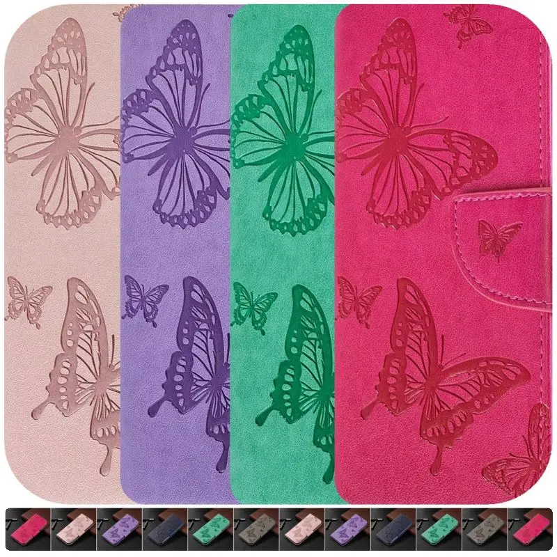 

For Case Huawei Y5 Prime 2018 Y6 Y7 2019 P30 Pro P20 Lite P Smart Plus Honor 8A 8C Butterfly Vintage Phone Fundas Capa Bags D07F