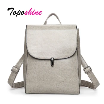 

2018 New Shoulder Bag Female PU Leather Backpack Korean Version of the Soft Leather College Wild Dual Leisure Bag