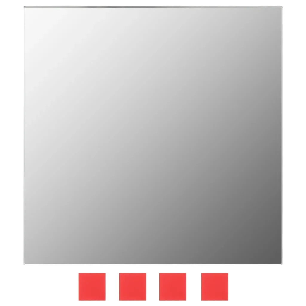 Juego de espejo de pared de 7 piezas de diferentes tamaños de vidrio cuadrado DIY decorativo espejo pegatinas de pared para sala de estar dormitorio