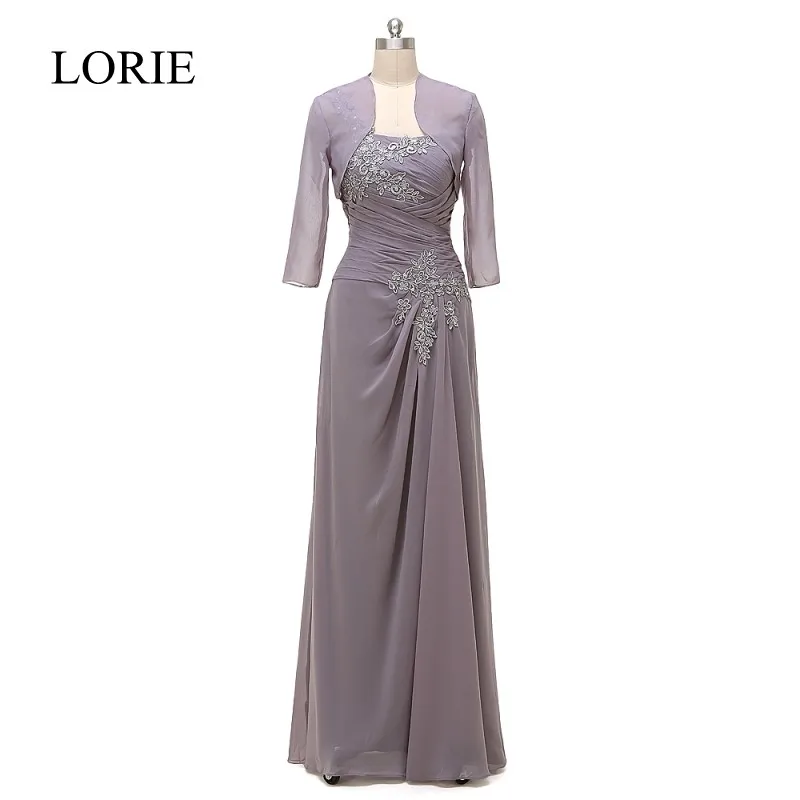 Серый мать невесты Платья для женщин с курткой Vestido Mama de la Novia одно плечо