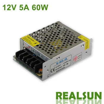 

50pcs/lot 12V 5A 60W Switch Power Supply Driver Switching For LED Strip Light Display 110V/220V