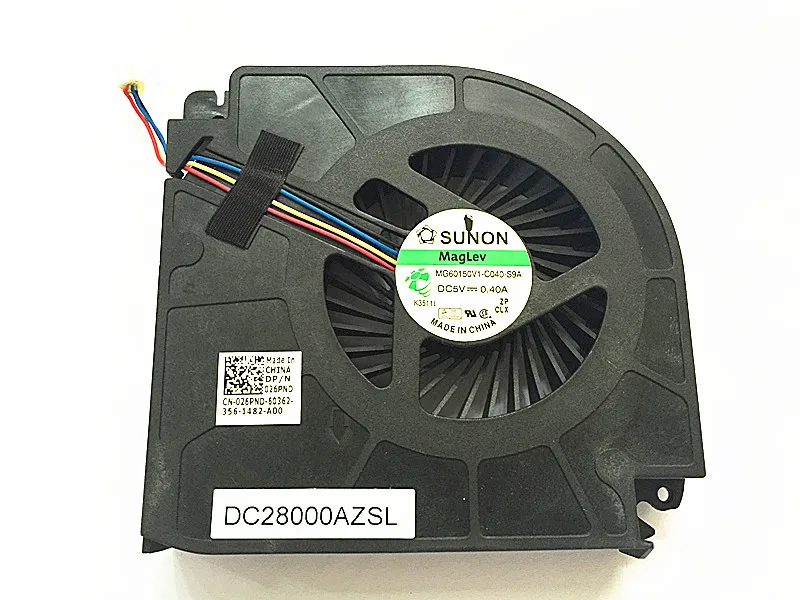 New original cpu fan for Dell Precision M6700 M5700 laptop CPU cooling fan cooler 026PND MG60150V1-C040-S9A BATA0815R5H P003
