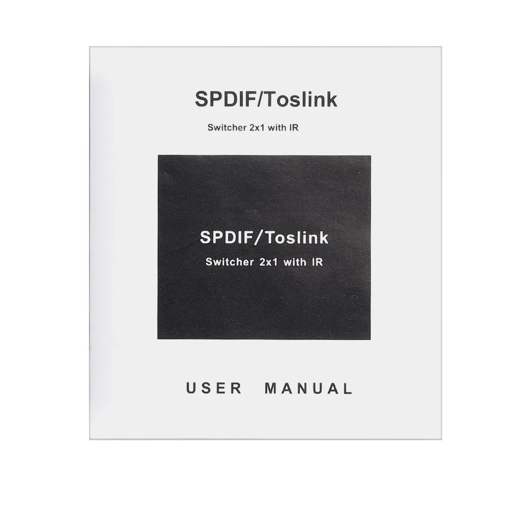 Цифровой оптический аудио коммутатор Proster 16 Мбит/с SPDIF/Toslink 2x1 с ИК-пультом дистанционного управления LPCM2.0/DTS/Dolby-AC3