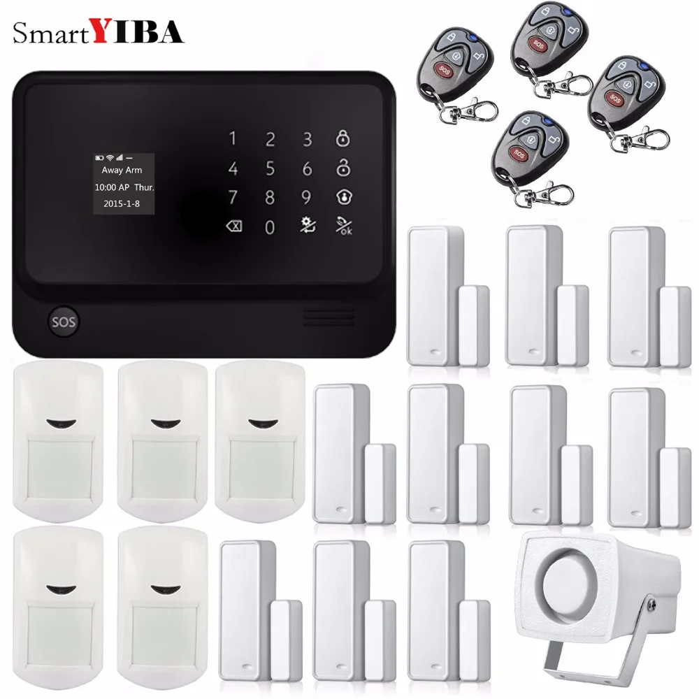 SmartYIBA G90B Plus WIFI GSM system 2G with Touch keypad IOS Android APP control Home Security Alarm System with HD IP camera цена SmartYIBA G90B Plus WIFI GSM system 2G with Touch keypad IOS Android APP control Home Security Alarm System with HD IP camera цены онлайн