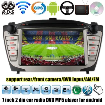 

7'' inch Quad Core for Android 4.4 Car DVD radio MP5 MP4 GPS Player for Hyundai iX35 WIFI 2 din stereo audio video bluetooth