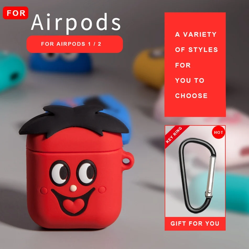 Для Airpods 2 Чехол с мультяшным картофелем чехол для наушников для Airpods чехол s силиконовый медведь беспроводной чехол для наушников для Earpods чехол для наушников - Цвет: 19Y