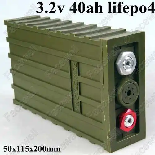Мощность 3 2 v lifepo4 40ah литиевая перезаряжаемая батарея 100A для аккумуляторной