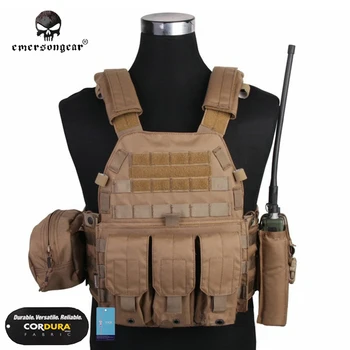 Emersongear LBT 6094 Tactical Vest With 3 Pouches Hunting Airsoft Military Combat Gear EM7440 Multicam AOR Khaki Mandrake