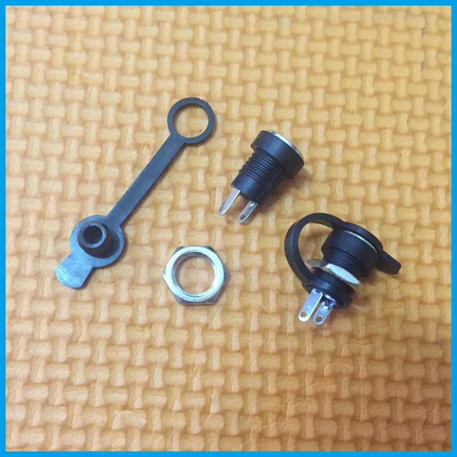 

5set=10PCS DC power outlet in the DC-022B all-copper material with a waterproof cap charging socket DC022B 5.5*2.1 Free shipping