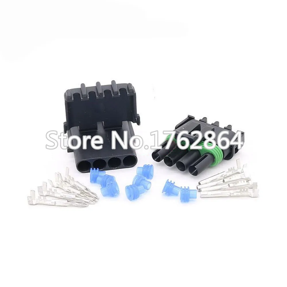 

10 sets/lot 4 Pin/Way Female And Male Electronic Socket Plug Automobile Waterproof Connector DJ3042Y-2.5-11