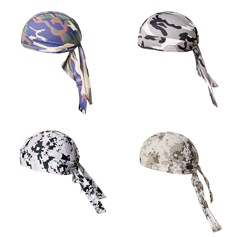

2019 New Cycling Caps Breathable Quick Dry Solid Color Cap Moisture Wicking Sunshade Head Cover Headscarf Outdoor Cycling Hats