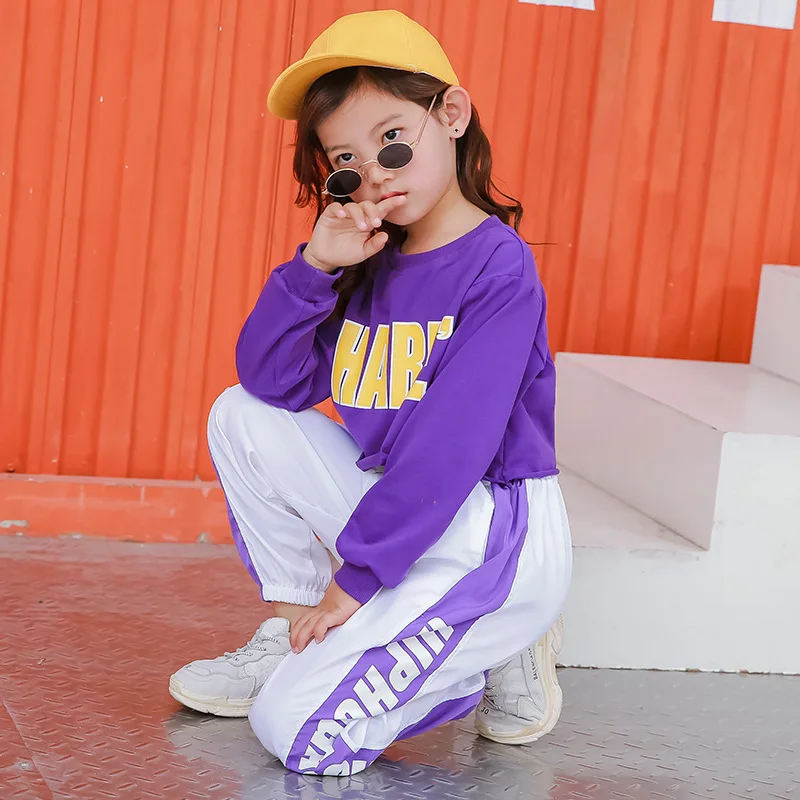 Kids clothes girls Set 2019 8 to 12 Years hip hop dance costumes kids jazz cheerleader costume kids tracksuit for girl 140 130  (13)