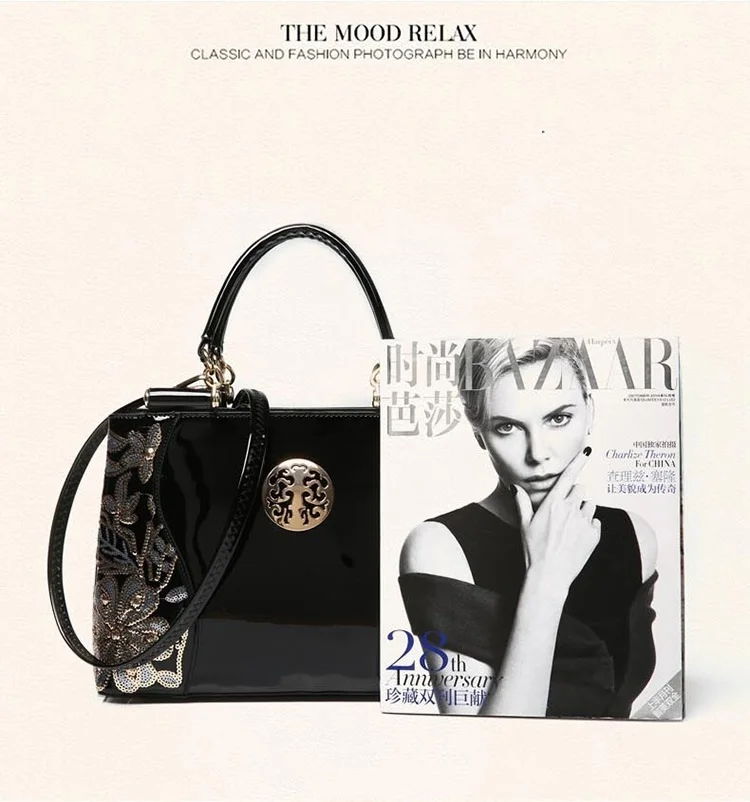 Прямая, роскошная классическая женская сумка от известного бренда, черная кожаная сумка на плечо с цветочной вышивкой, женские вечерние сумки-мессенджеры