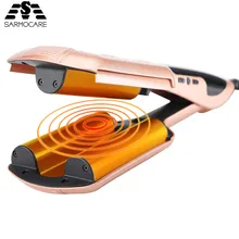 Профессиональные турмалиновые керамические нагревающиеся волнистые выпрямители для волос, быстро нагревающиеся щипцы для завивки волос, гофрированные железные инструменты для укладки