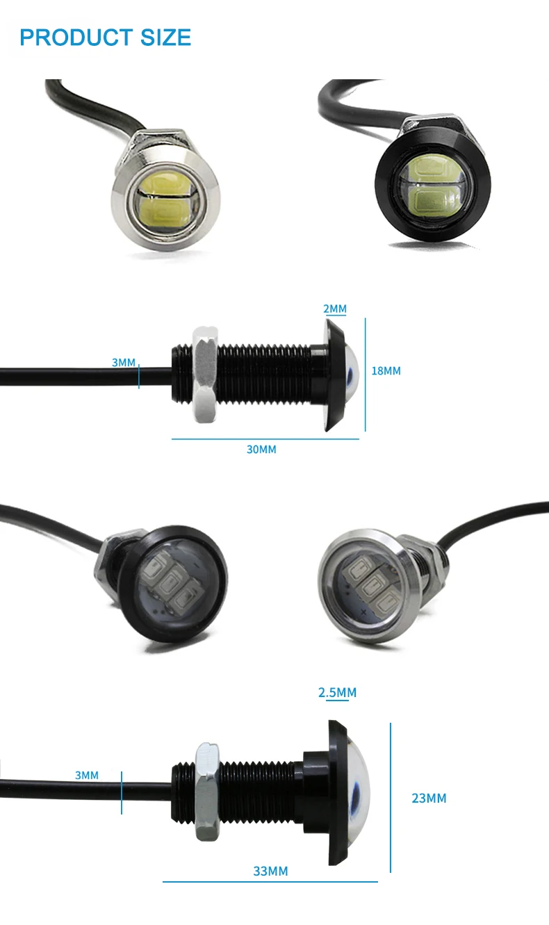 SNCN 10 шт. светодио дный крючке Габаритные огни DIY DRL 12 В 24 В 18 мм 23 мм ультра тонкий лампа для автомобильных фар лампа Предупреждение свет