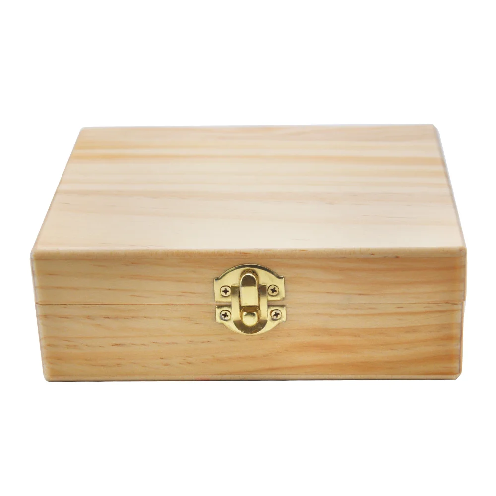 Деревянная коробка для хранения с поддоном из натурального дерева ручной работы, коробка для хранения табака и трав, аксессуары для курительных труб - Цвет: 170MM Wood Box