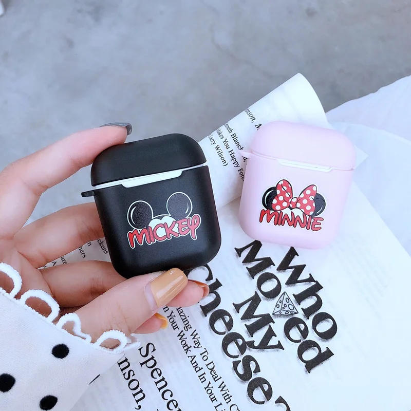 Чехол для Airpods силиконовый чехол наушников с беспроводной зарядкой аксессуары 2 Air Pods симпатичная мультяшная